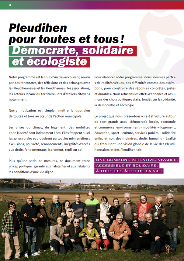 Programme municipales 2026 – Pleudihen pour toutes et tous