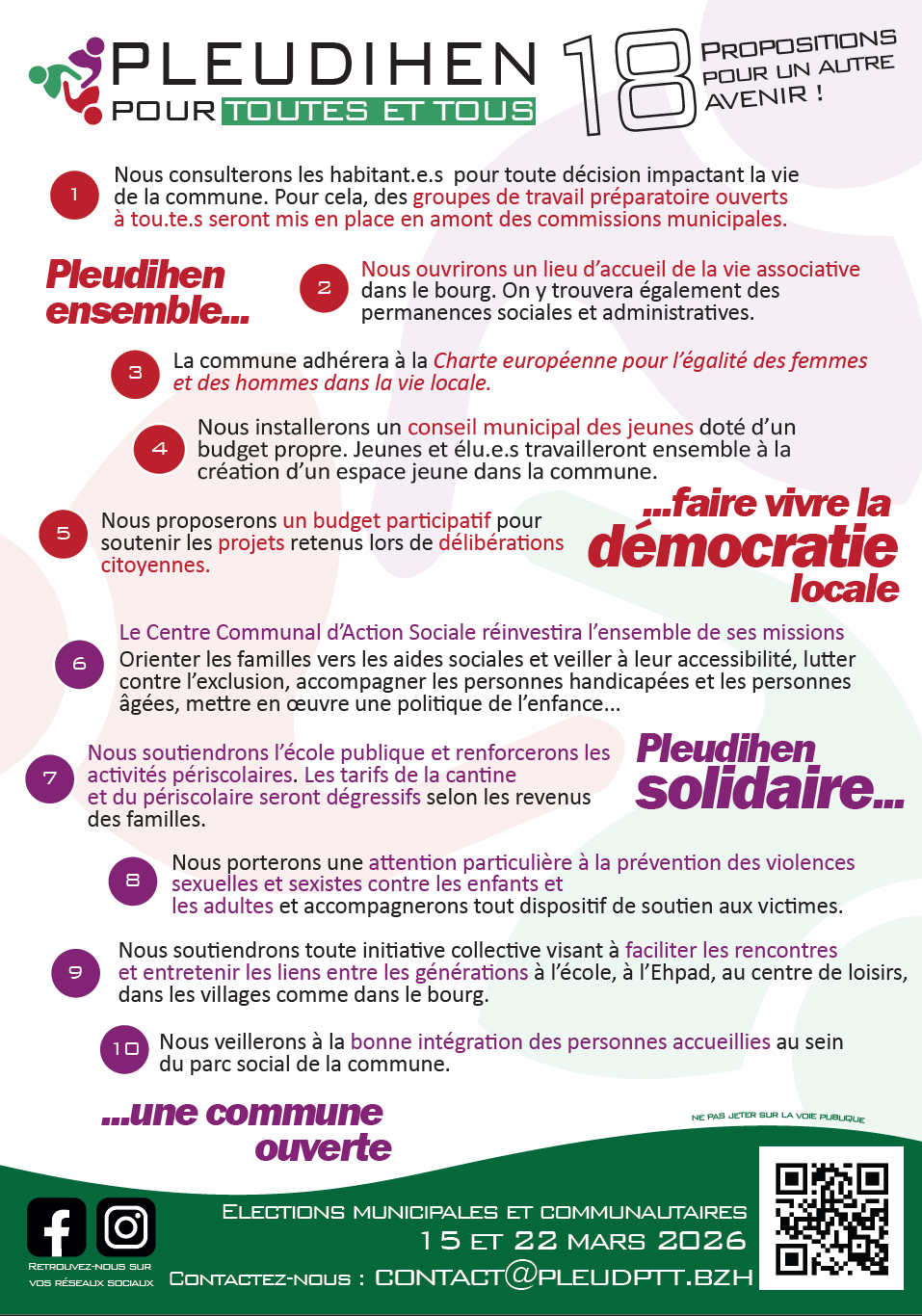 Tract municipales 2026 – Pleudihen pour toutes et tous